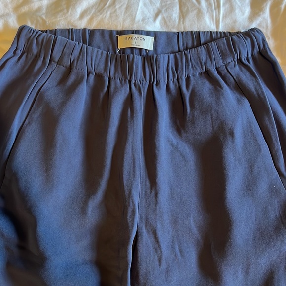 Babaton Cropped Navy Crepe Pants - Picture 3 of 3